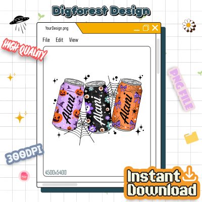 Halloween Energy Drink PNG - Cute Alani Can, Ghost Bat Pumpkin Can, Fall Energy Drink, Halloween Shirt Design PNG