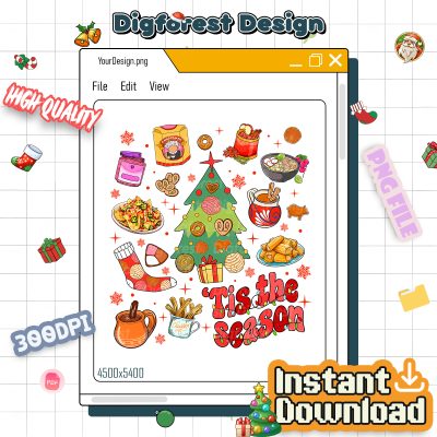 Tis The Season Conchas PNG - Mexican Christmas Pan Dulce PNG, Latina Christmas PNG, Feliz Navidad PNG