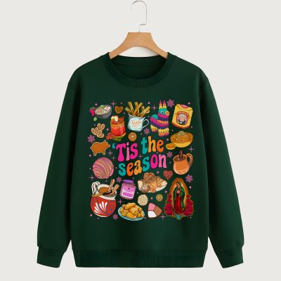 Tis The Season PNG - Mexican Christmas PNG - Funny Spanish Christmas, Chocolate Abuelita, Pink Holiday PNG