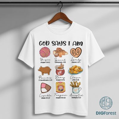God Says I Am Mexican Christmas PNG - Pan Dulce Christmas PNG, Funny Mexican Christmas, Spanish Holiday Sublimation