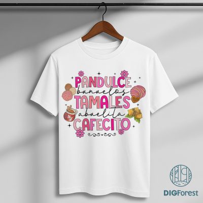 Mexican Christmas PNG - Pan Dulce Christmas PNG, Funny Spanish Christmas, Mexican Chocolate, Pink Holiday PNG