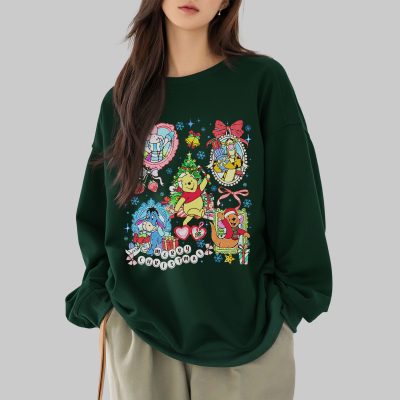 Watercolor Winnie The Pooh Christmas PNG - Pooh Tigger Eeyore Piglet PNG, Disney Christmas PNG