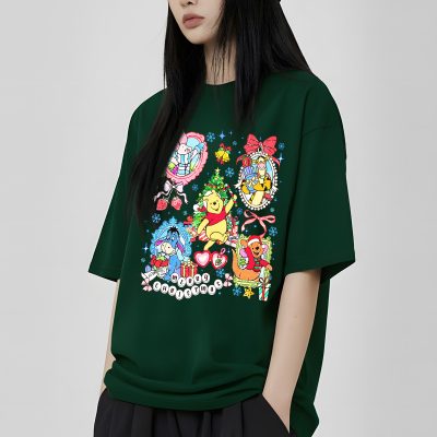 Watercolor Winnie The Pooh Christmas PNG - Pooh Tigger Eeyore Piglet PNG, Disney Christmas PNG