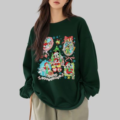 Watercolor Mickey and Friends Christmas PNG - Disney Mickey Holiday PNG, WDW Christmas Trip PNG