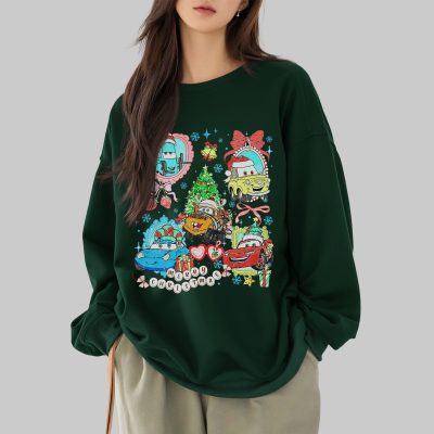 Disney Cars Christmas Coquette Bow PNG - McQueen Christmas PNG, Disneyland Family Vacation 2025 PNG