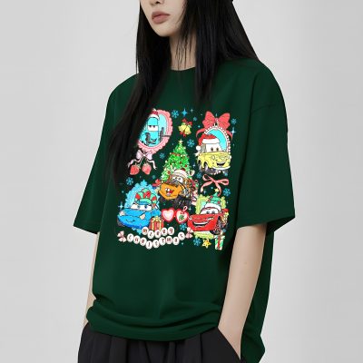 Disney Cars Christmas Coquette Bow PNG - McQueen Christmas PNG, Disneyland Family Vacation 2025 PNG