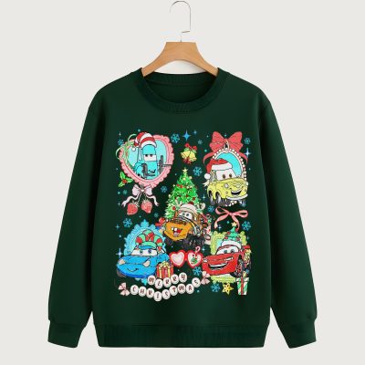 Disney Cars Christmas Coquette Bow PNG - McQueen Christmas PNG, Disneyland Family Vacation 2025 PNG