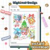 Watercolor Epic Universe Christmas PNG, Coquette Bow PNG, Universal Family Christmas, Disneyland Holiday PNG