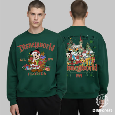 Mickey DisneyWorld Est 1971 Christmas PNG - Mickey and Friends PNG, Magic Kingdom Holiday PNG, Christmas 2025