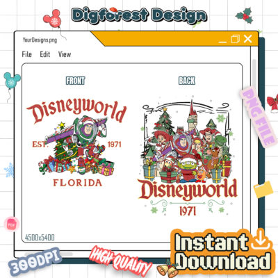 Buzz Lightyear DisneyWorld Est 1971 Christmas PNG - Toy Story Christmas PNG, Magic Kingdom Holiday Christmas 2025
