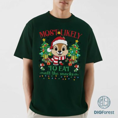 Dale Most Likely To Disney Christmas PNG - Funny Family Matching Pajamas PNG, WDW Disneyland Xmas Party 2025
