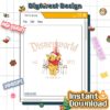Disneyworld Est 1971 Pooh Characters Christmas PNG - Winnie The Pooh Christmas PNG, Disneyland Family Xmas