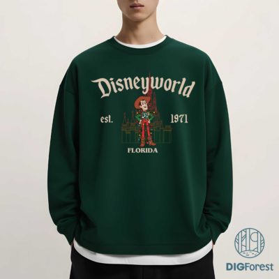 Disneyworld Est 1971 Woody Characters Christmas PNG - Toy Story Christmas PNG, Disneyland Family Xmas