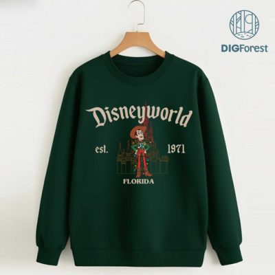 Disneyworld Est 1971 Woody Characters Christmas PNG - Toy Story Christmas PNG, Disneyland Family Xmas