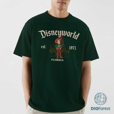 Disneyworld Est 1971 Woody Characters Christmas PNG - Toy Story Christmas PNG, Disneyland Family Xmas