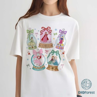 Coquette Bow Disney Princess Christmas Balloons PNG - Magic Kingdom Castle Christmas PNG, Disney Girl Trip 2025