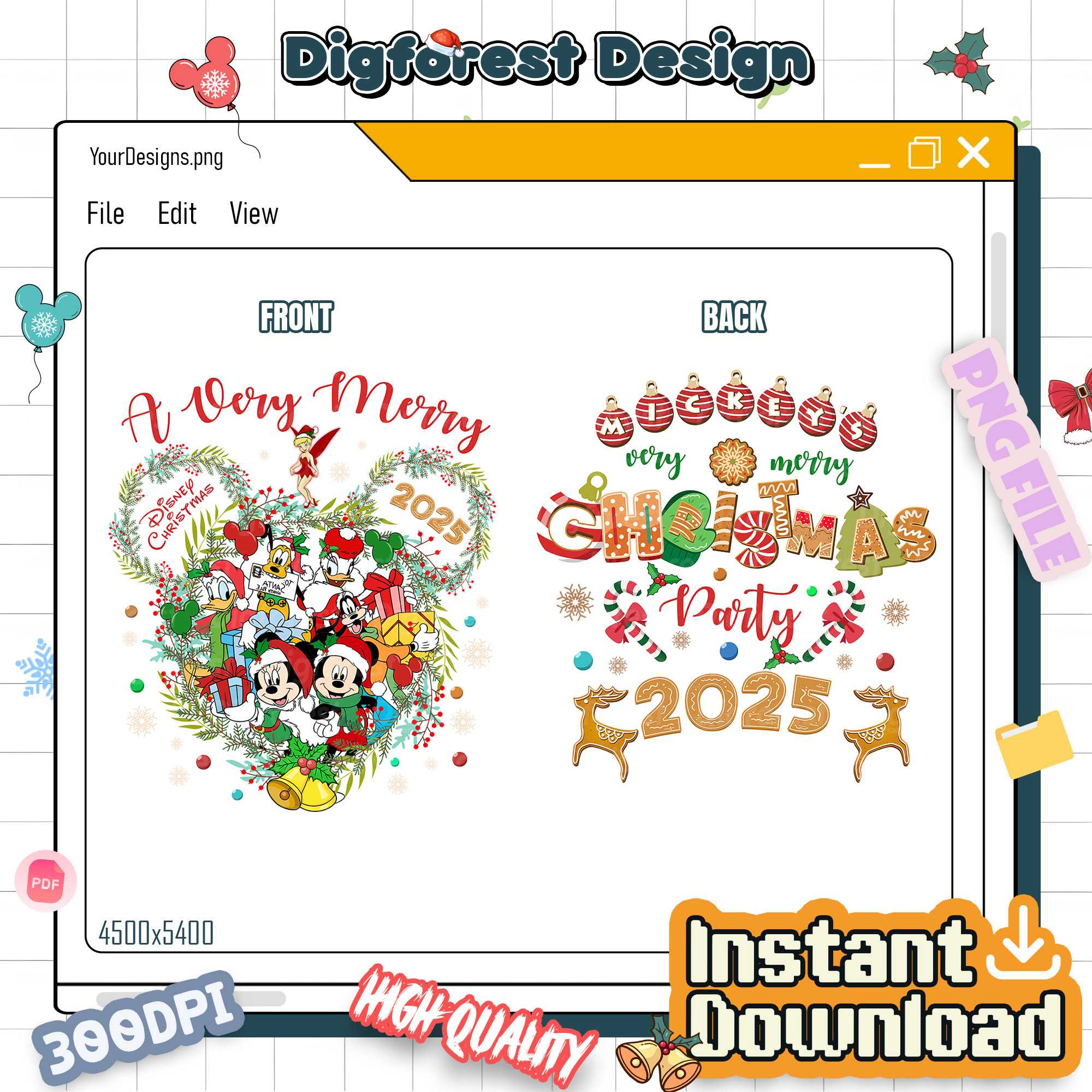 Disney Santa Mickey & Friends Christmas PNG - Very Merry Party 2025, Disneyland Family Trip, Coquette Bow Castle Xmas Disney Santa Mickey & Friends Christmas PNG - Very Merry Party 2025, Disneyland Family Trip, Coquette Bow Castle Xmas