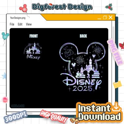 Mickey Disney Vacation 2026 Family Trip PNG - Disneyland & Disneyworld Matching Couple Vacation PNG