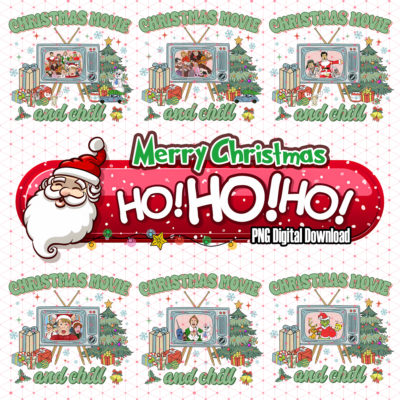 Retro Grinchmas PNG Bundle – Merry Grinchmas Set, Christmas Characters PNG, Christmas Movie PNG
