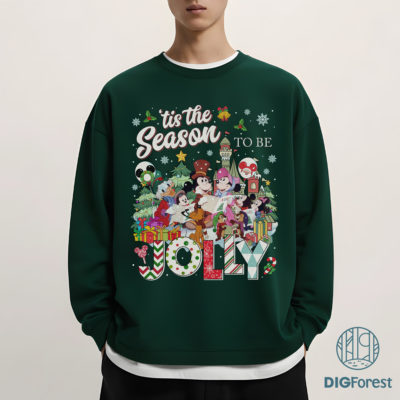 Disney Tis The Season Christmas PNG Bundle – Mickey Christmas PNG, Disney Xmas PNG, Cartoon Movie Holiday