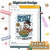 Funny Christmas Character PNG - Retro Holiday Cereal Box PNG, Vintage Cereal Christmas PNG, Retro Xmas Clipart