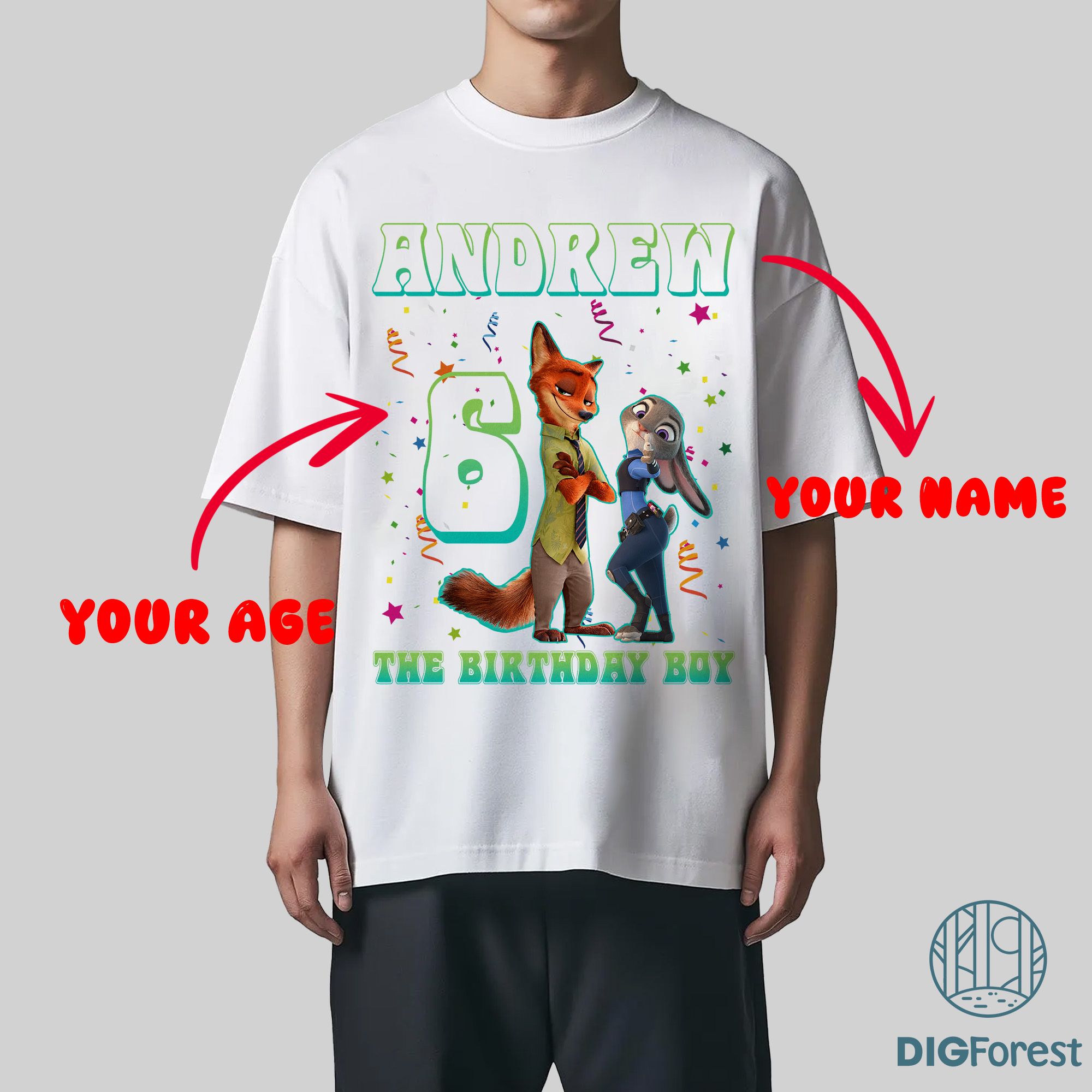 Custom Zootopia Birthday Family Shirt – Personalized Wilde, Bogo, Yax & Duke Tee Design Custom Zootopia Birthday Family Shirt – Personalized Wilde, Bogo, Yax & Duke Tee Design