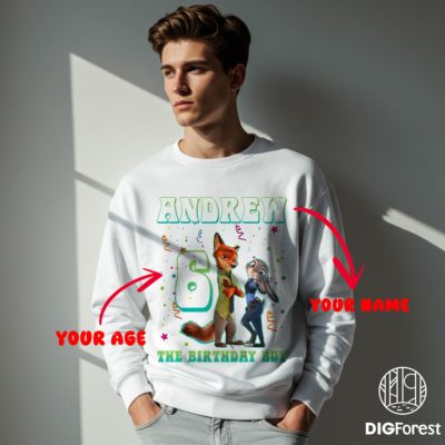 Custom Zootopia Birthday Family Shirt – Personalized Wilde, Bogo, Yax & Duke Tee Design Custom Zootopia Birthday Family Shirt – Personalized Wilde, Bogo, Yax & Duke Tee Design