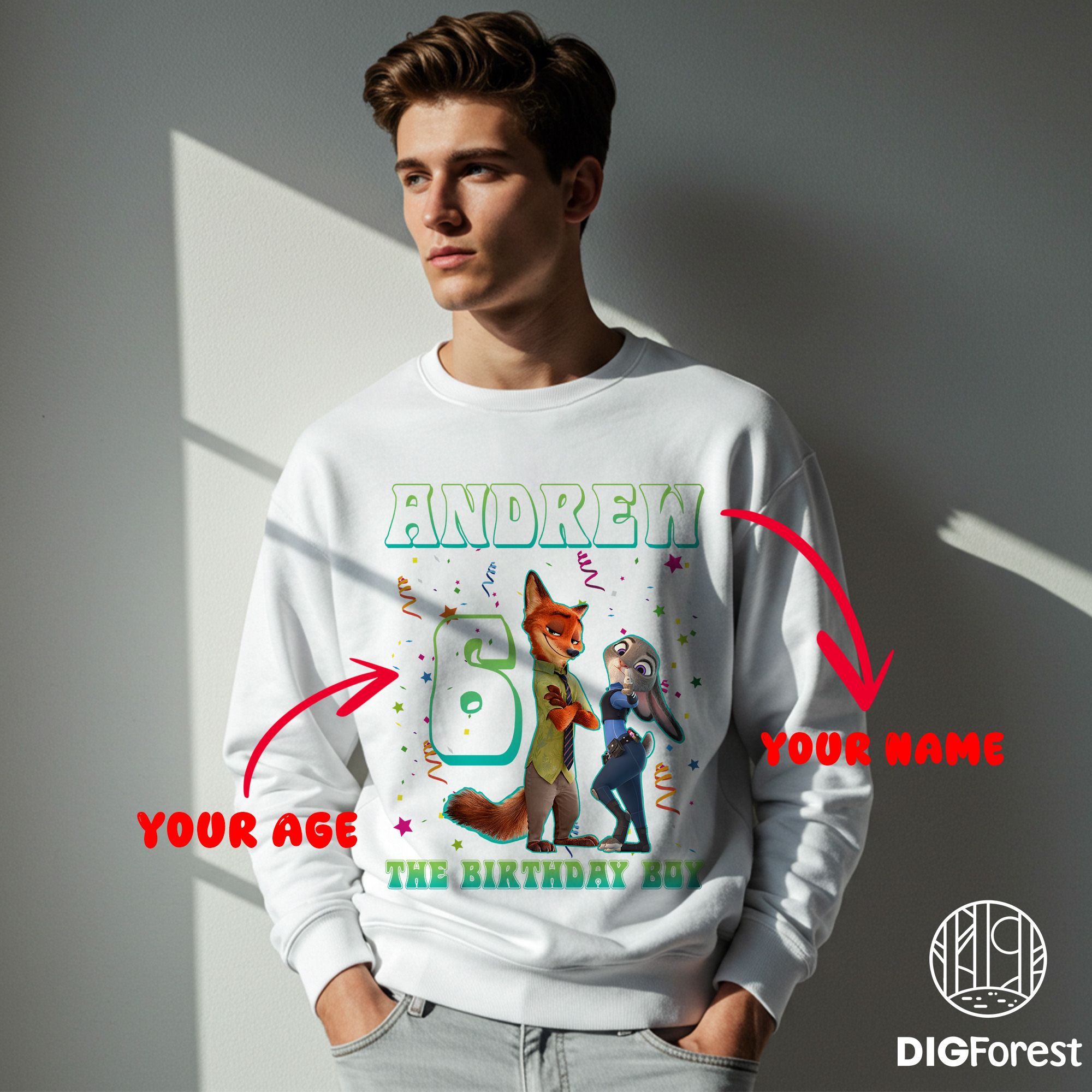 Custom Zootopia Birthday Family Shirt – Personalized Wilde, Bogo, Yax & Duke Tee Design Custom Zootopia Birthday Family Shirt – Personalized Wilde, Bogo, Yax & Duke Tee Design