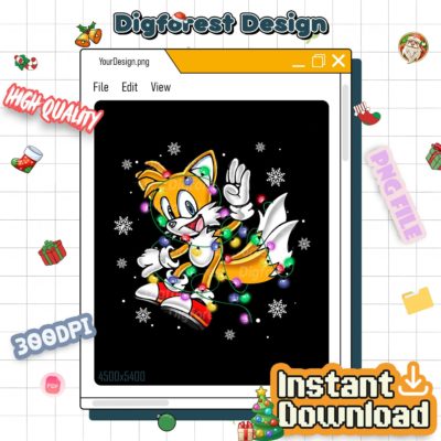 Miles “Tails” Prower Christmas PNG – Sonic the Hedgehog Xmas Character, Group Matching Christmas Design