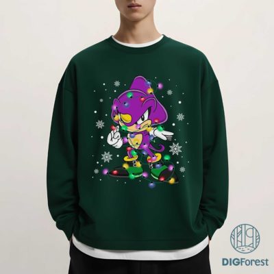 Espio the Chameleon Christmas PNG – Sonic the Hedgehog Xmas Character, Group Matching Christmas Design