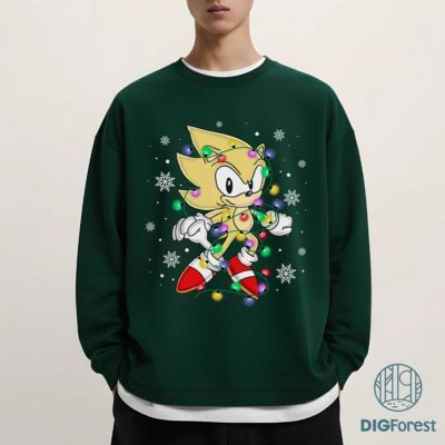 Super Sonic Christmas PNG – Sonic the Hedgehog Xmas Character, Group Matching Christmas Design