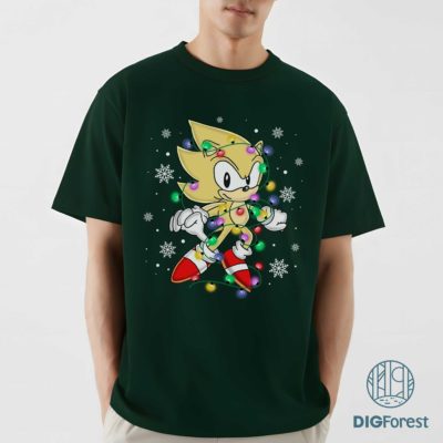 Super Sonic Christmas PNG – Sonic the Hedgehog Xmas Character, Group Matching Christmas Design