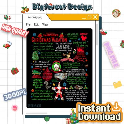 National Lampoon’s Christmas Vacation PNG – Funny Holiday Movie Quotes, Griswold Family Christmas Design