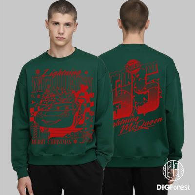 Christmas Cars Santa PNG – Lightning McQueen Xmas Design, Disney Merry Christmas Holiday PNG