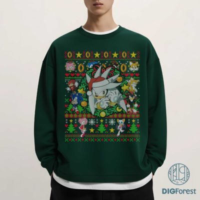 Silver the Hedgehog Christmas PNG – Sonic the Hedgehog Xmas Character, Group Matching Christmas Design
