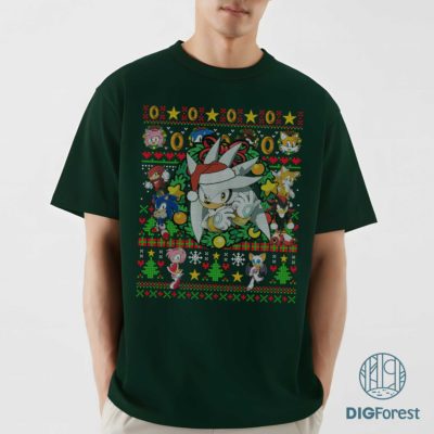 Silver the Hedgehog Christmas PNG – Sonic the Hedgehog Xmas Character, Group Matching Christmas Design