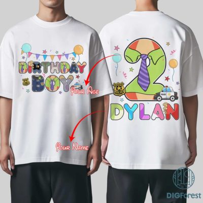 Personalized Zootopia Birthday Boy PNG – Custom Name Birthday Design, Disneyland Zootopia Family with Nick