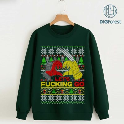 Deadpool & Wolverine Ugly Christmas PNG – Superhero Xmas Design, Disneyland Family Matching Vacation Deadpool & Wolverine Ugly Christmas PNG – Superhero Xmas Design, Disneyland Family Matching Vacation