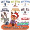 Zootopia PNG Bundle – Nick Wilde & Judy Hopps Characters PNG, Disney Family Matching Trip Design