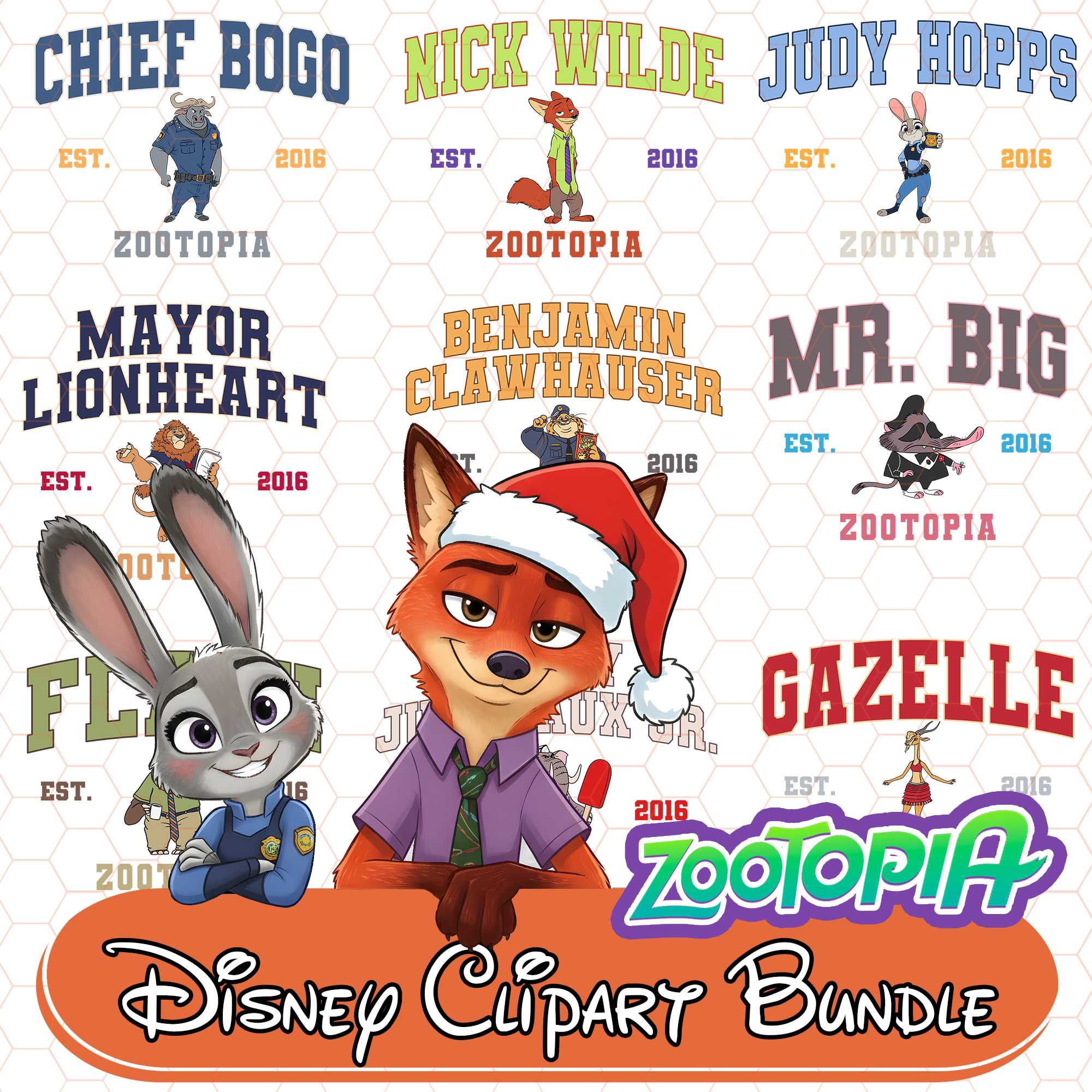 Zootopia PNG Bundle – Nick Wilde & Judy Hopps Characters PNG, Disney Family Matching Trip Design Zootopia PNG Bundle – Nick Wilde & Judy Hopps Characters PNG, Disney Family Matching Trip Design