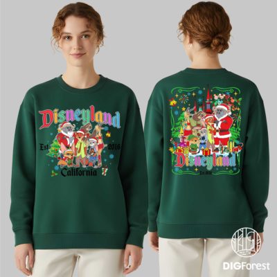 Zootopia 2 Christmas Lights PNG – Judy Hopps, Nick Wilde, Finnick Disneyland 2025 Trip Xmas Design