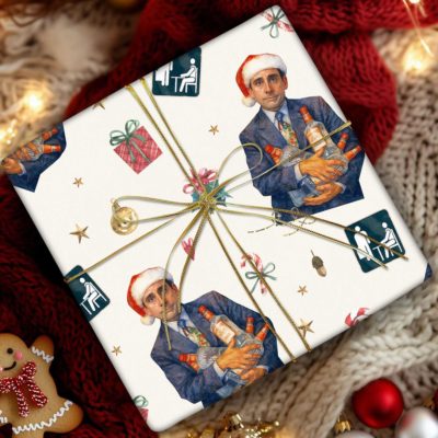 The Office Michael Scott Wrapping Paper – Awkward Manager Holiday Gift Wrap, Workplace Humor Roll The Office Michael Scott Wrapping Paper – Awkward Manager Holiday Gift Wrap, Workplace Humor Roll