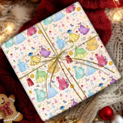 Retro Watercolor Princess Wrapping Paper – Digital Download Birthday & Special Occasion Gift Wrap Retro Lilo & Stitch Coquette Bows Wrapping Paper – Digital Download Disneyland Gift Wrap