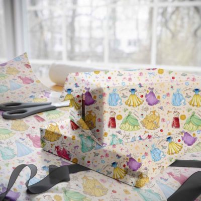 Retro Watercolor Princess Wrapping Paper – Digital Download Birthday & Special Occasion Gift Wrap Retro Lilo & Stitch Coquette Bows Wrapping Paper – Digital Download Disneyland Gift Wrap