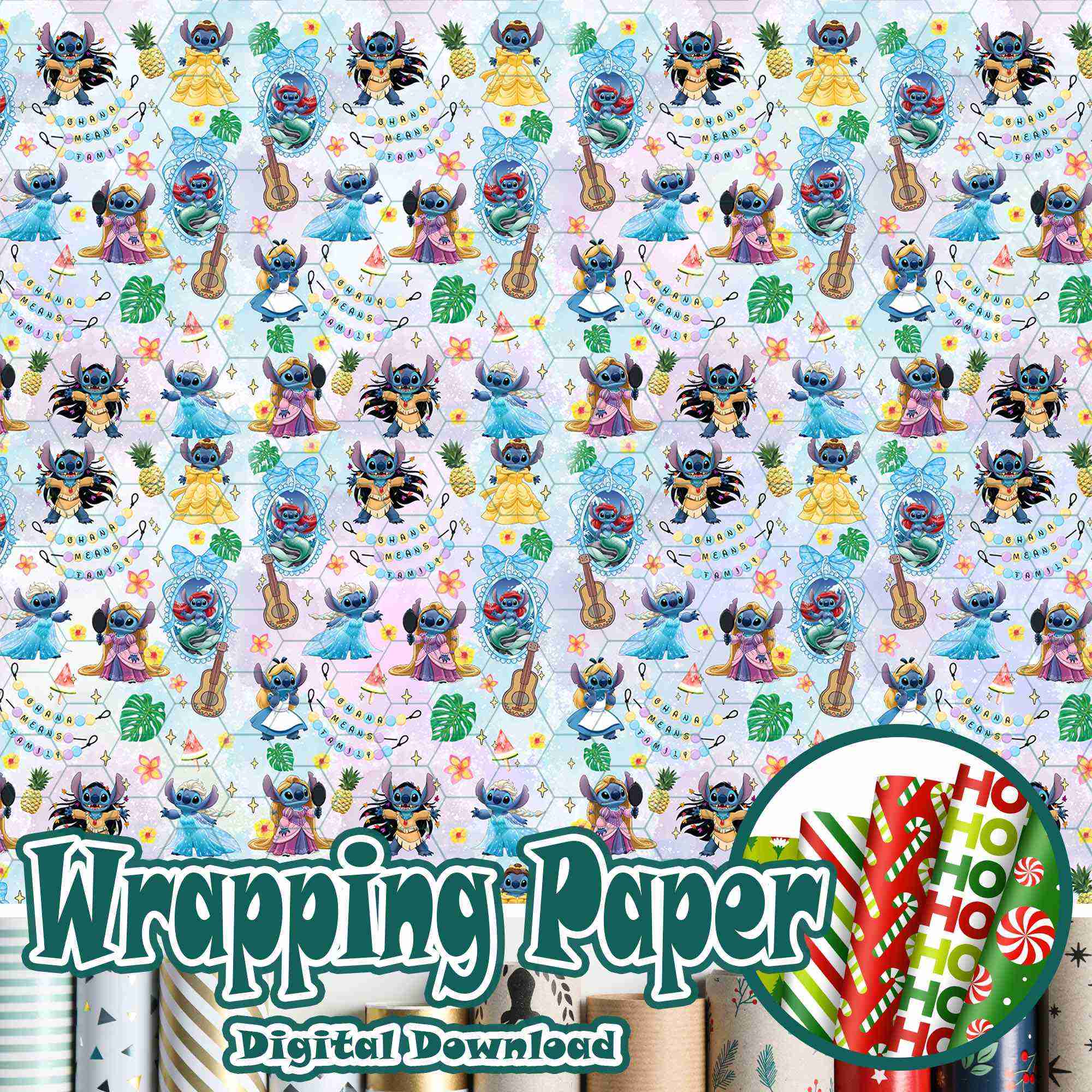 Retro Lilo & Stitch Coquette Bows Wrapping Paper – Digital Download Disneyland Gift Wrap Retro Lilo & Stitch Coquette Bows Wrapping Paper – Digital Download Disneyland Gift Wrap
