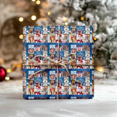 White Christmas Wrapping Paper – Funny Christmas Movie Gift Wrap, Sister Xmas Holiday Wrap for Gifts
