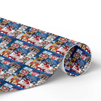 White Christmas Wrapping Paper – Funny Christmas Movie Gift Wrap, Sister Xmas Holiday Wrap for Gifts