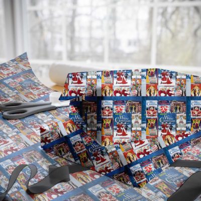 White Christmas Wrapping Paper – Funny Christmas Movie Gift Wrap, Sister Xmas Holiday Wrap for Gifts