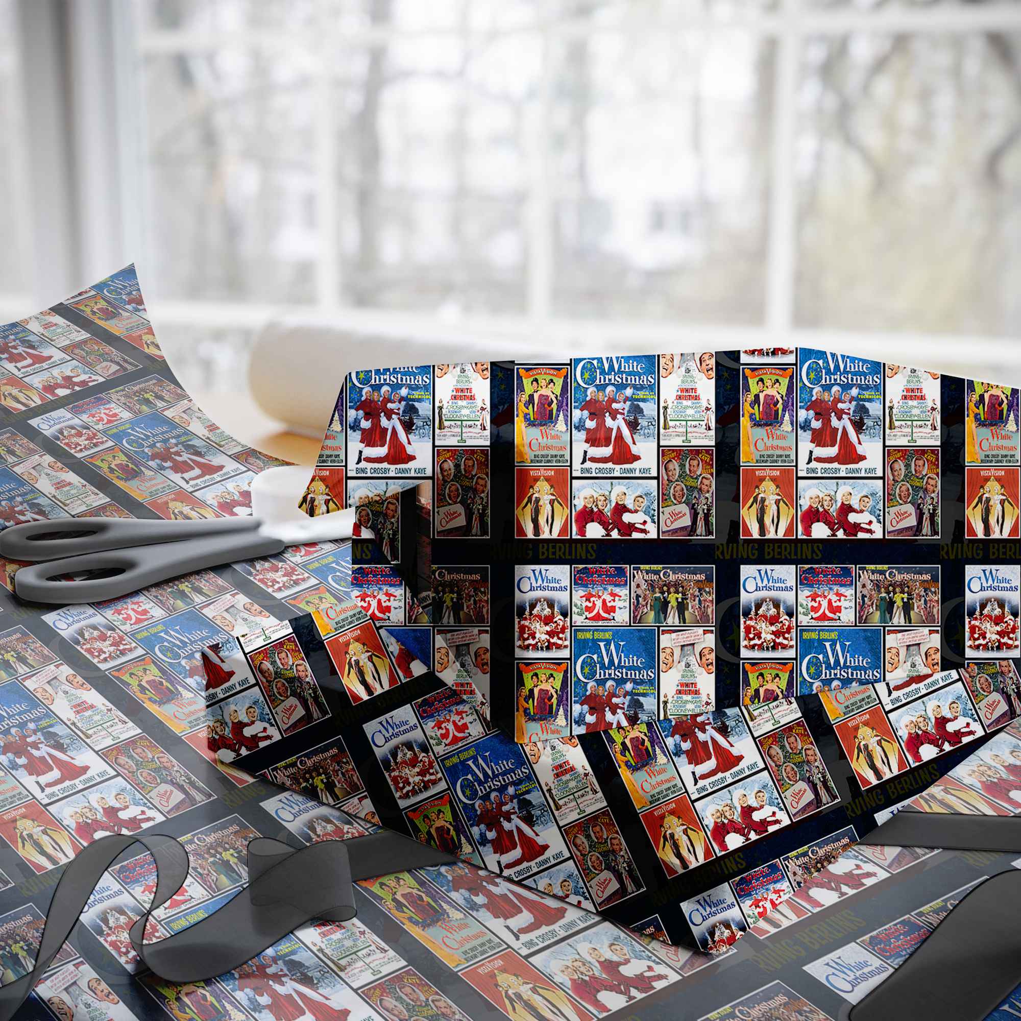 White Christmas Wrapping Paper – Funny Holiday Movie Gift Wrap, Sister Christmas Wrap, Festive Xmas Gift Paper White Christmas Wrapping Paper – Funny Holiday Movie Gift Wrap, Sister Christmas Wrap, Festive Xmas Gift Paper