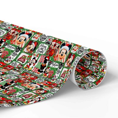 Mickey & Friends Christmas – Festive Disney Gift Wrap, Holiday Wrapping Paper for Magical Christmas Gifts